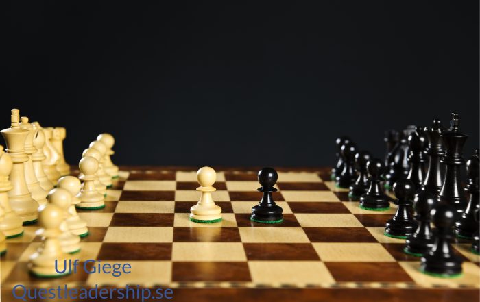 Ett schackspel som belyser förhandlingsteknik, från det taktiska perspektivet.